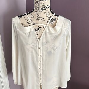 Ina Cream Button-Down Blouse